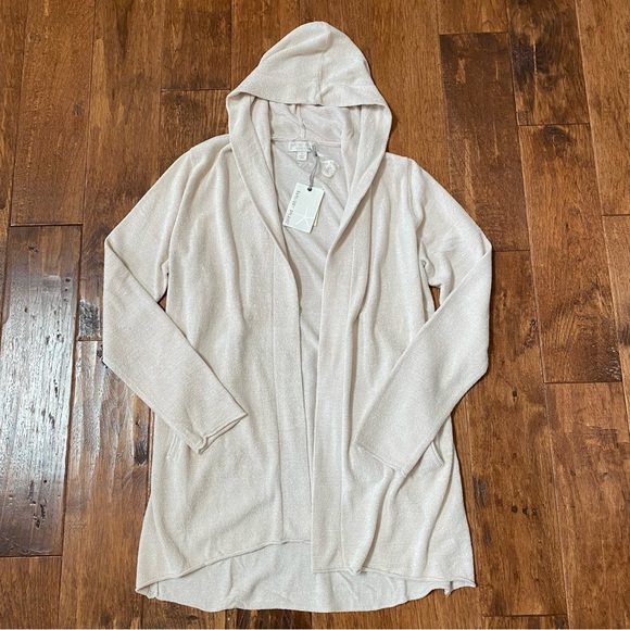 Barefoot Dreams Cozychic Lite Hooded Cardigan Sand Dune Small - Picture 2 of 11